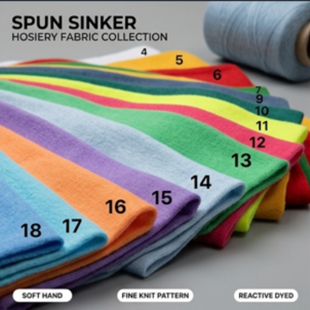 Spun Sinker Hosiery Fabric