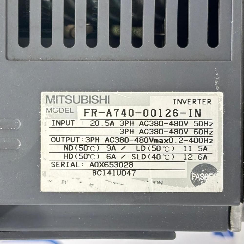MITSUBISHI FR-A740-00126-IN 3.7KW/5HP AC DRIVES