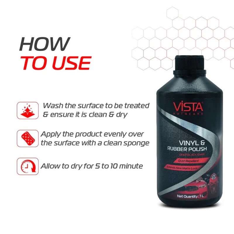Vista Vinyl & Rubber Polish 1ltr