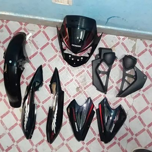 Black Red Color Honda CB Shine Full Body Kit