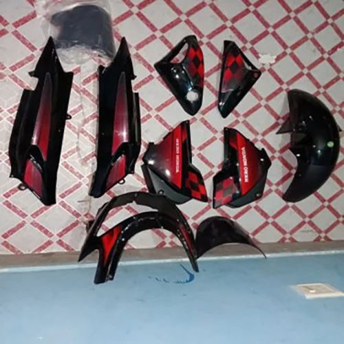 Black Red Color Hero Glamour Bike Old Full Body Kit