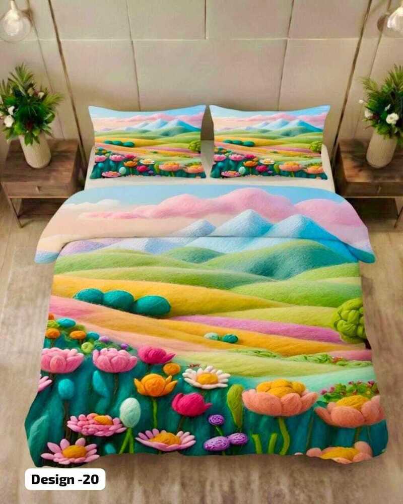 Design 20 Digital Print Fabric Bedsheets