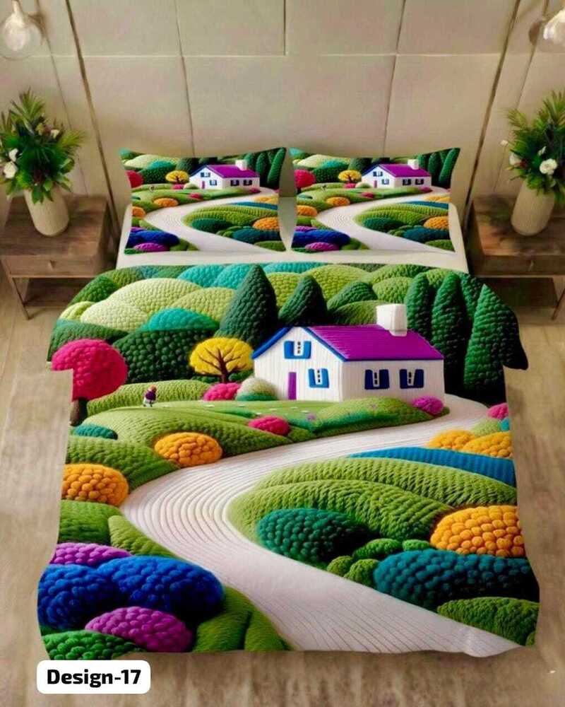 Design 17 Digital Print Fabric Bedsheets