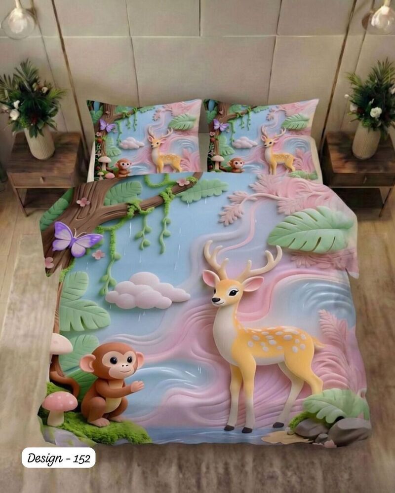 Design 152 Digital Print Fabric Bedsheets