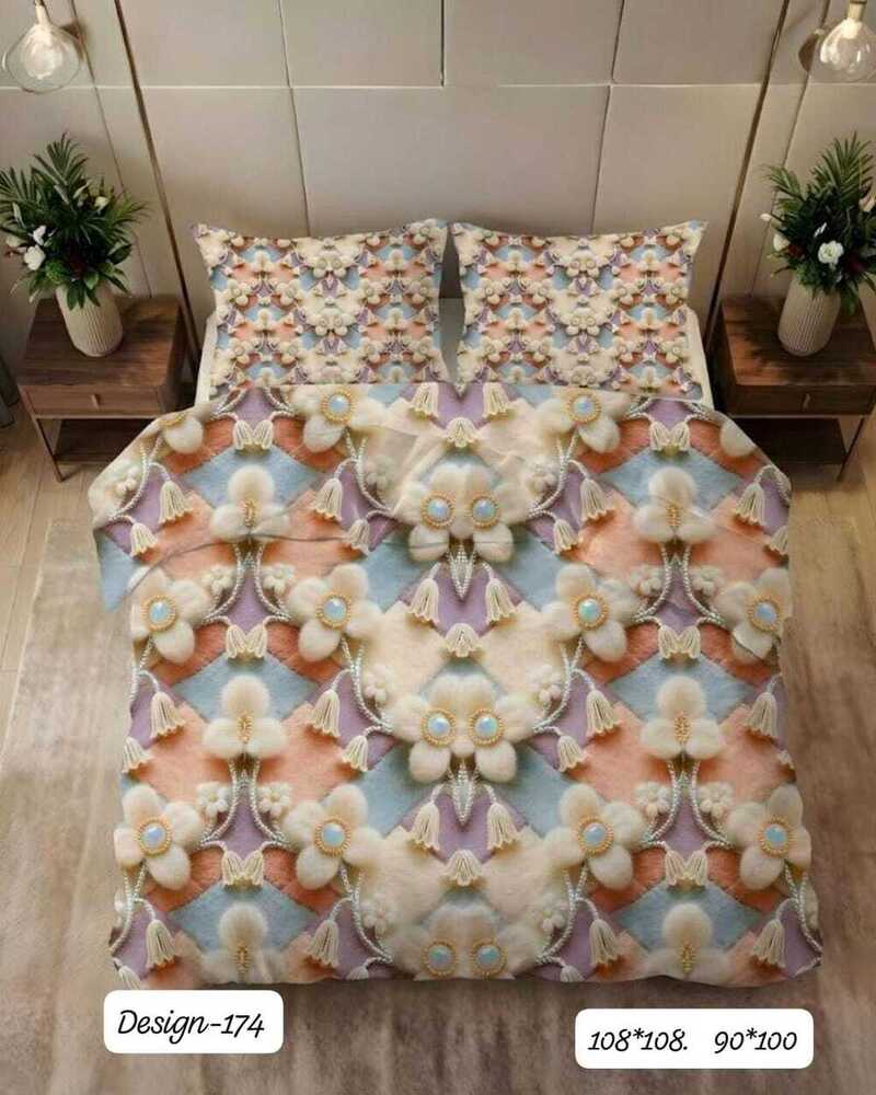 Design 174 Digital Print Fabric Bedsheets