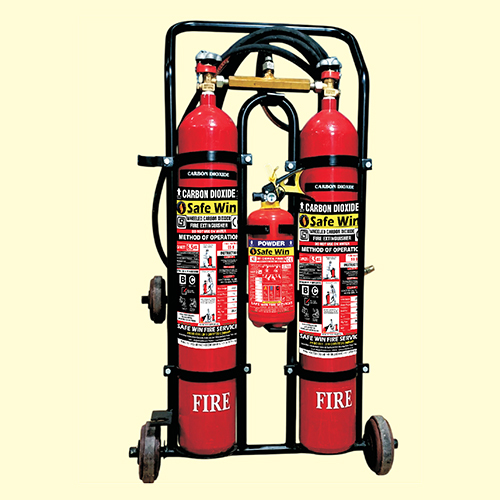 Carbon Dioxide Type Twin Trolley Wheeled Fire Extinguisher