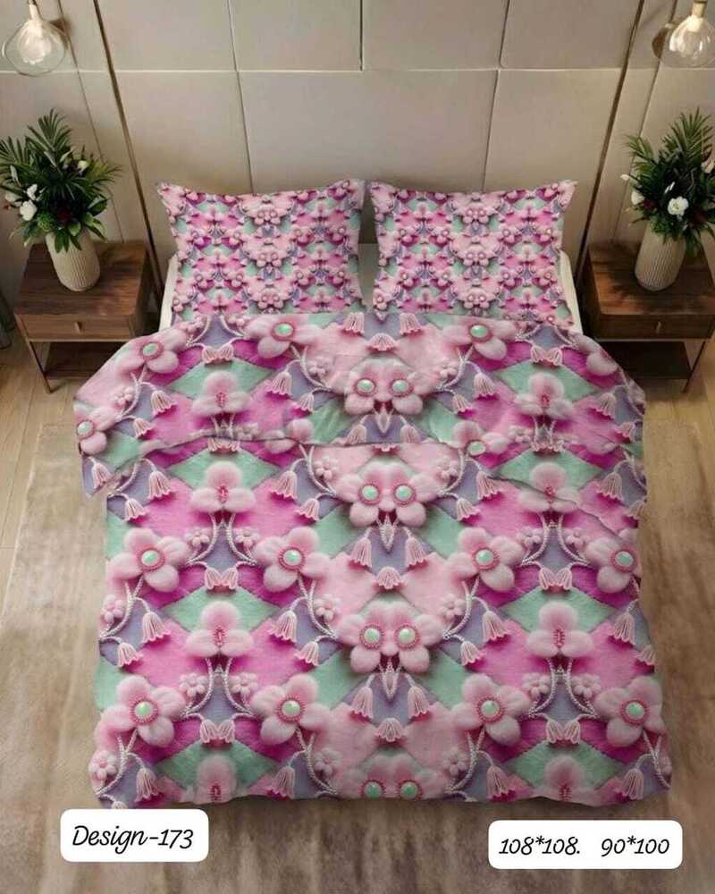 Design 173 Digital Print Fabric Bedsheets
