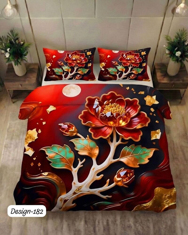 Design 182 Digital Print Fabric Bedsheets