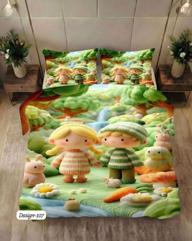 Design 107 Digital Print Fabric Bedsheets