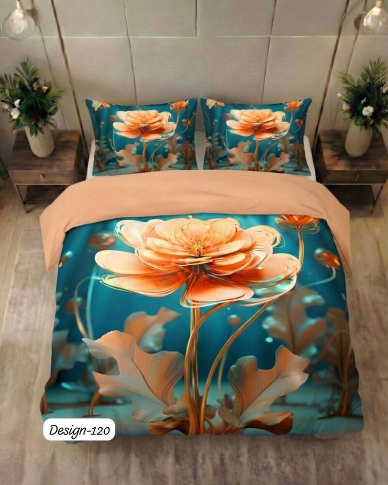 Design 120 Digital Print Fabric Bedsheets