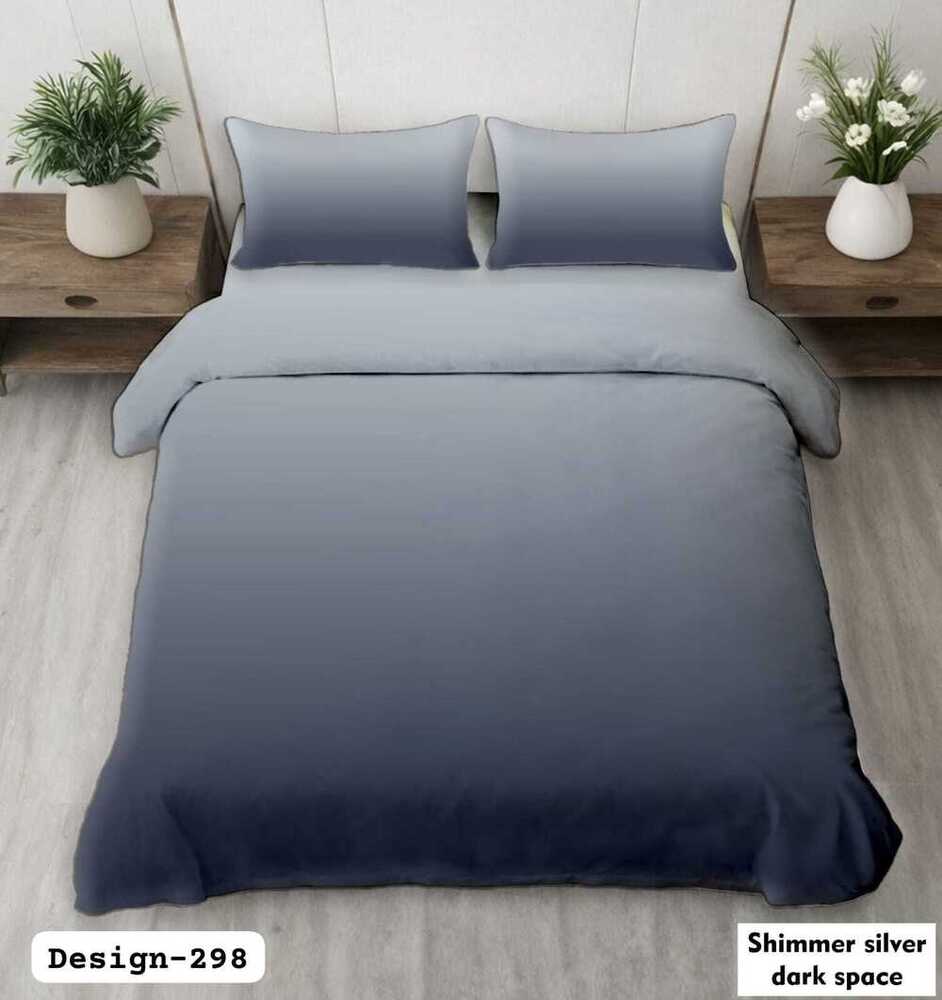 Design 298 Shimmer Silver Digital Print Fabric Bedsheets