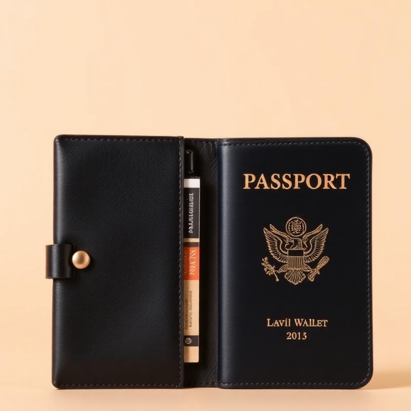 Vegan leather Travel Wallet