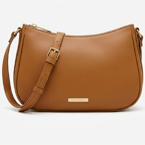 Vegan Leather Brown Miraggio Gisele Shoulder Bag