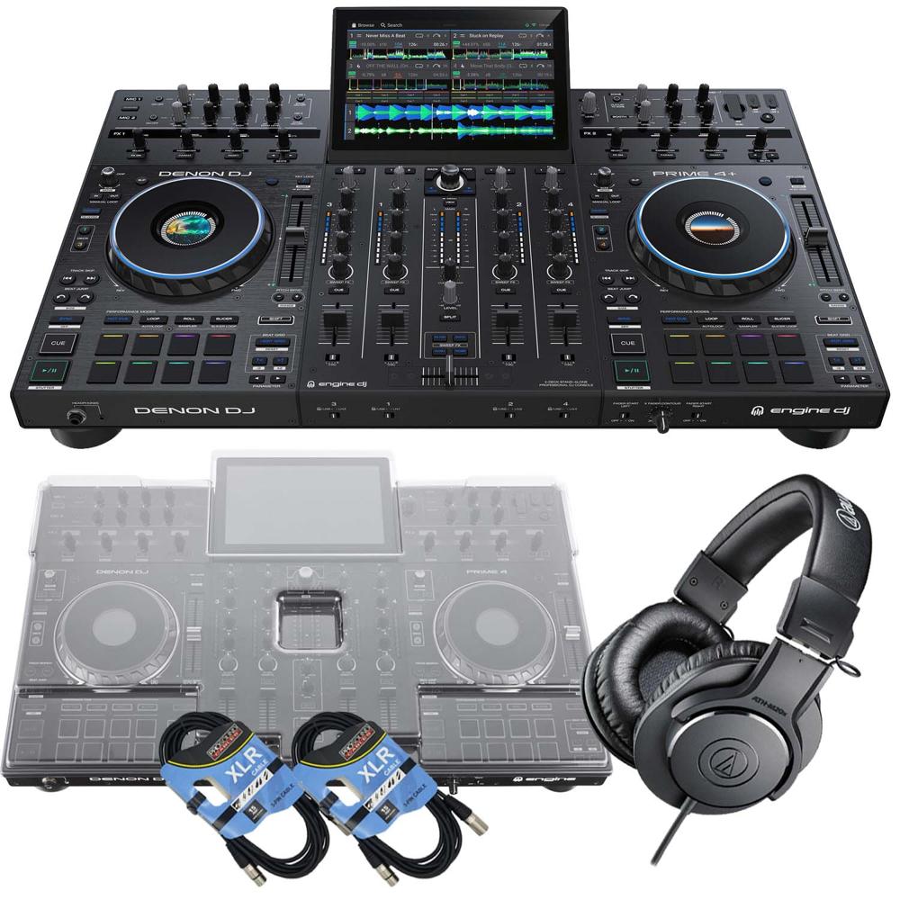 Denon DJ PRIME 4 Standalone DJ System with Deck saver