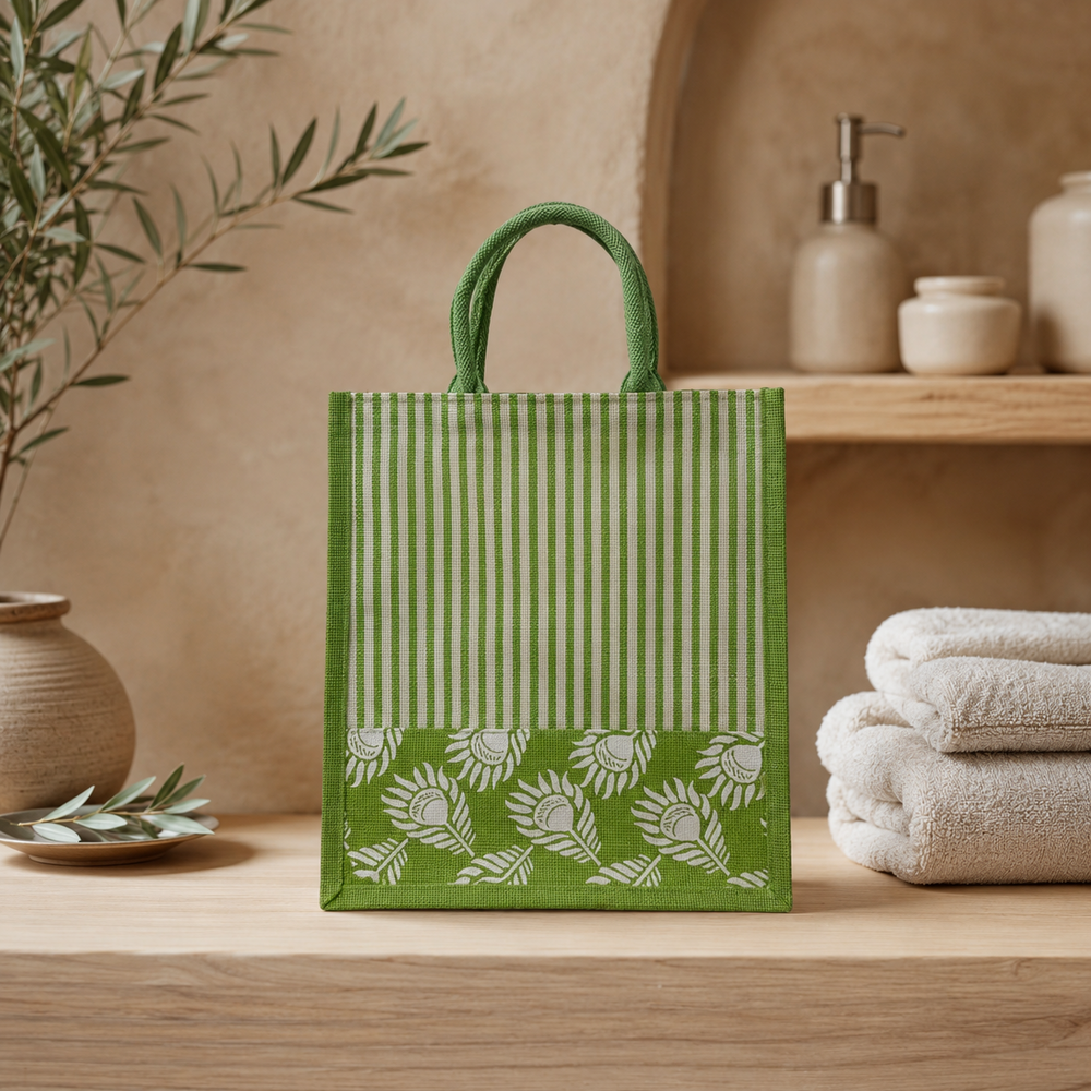 Green Canvas Jute Bag