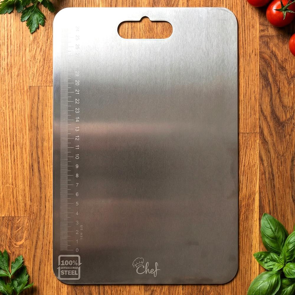 Large Stainless Steel Chopping Cutting Board (1 Pc)