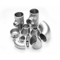 Monel Buttweld Pipe Fittings - Monel 400/k500, 12"-24" Nb, Metallic Silver, Welded, Astm B366/asme Sb366
