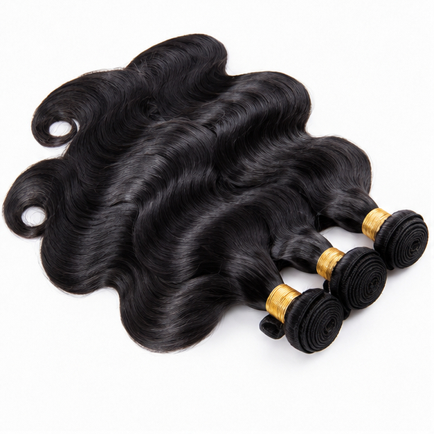 Black Machine Weft Premium Human Remy Hair Bundles
