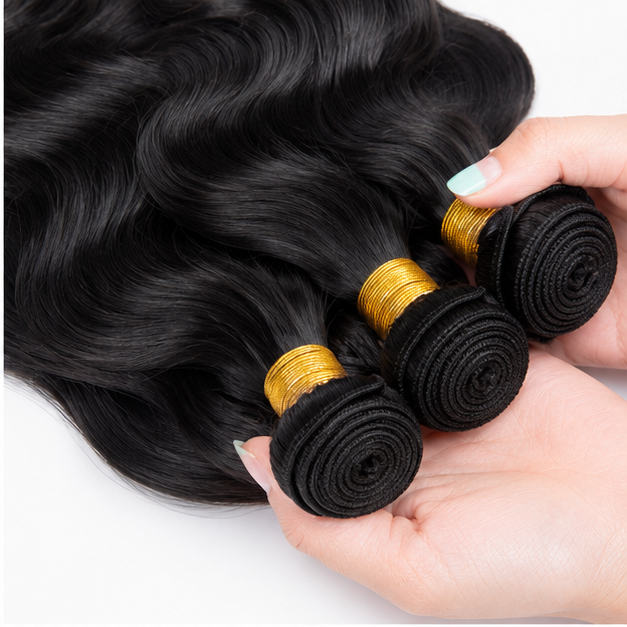 Black Machine Weft Premium Human Remy Hair Bundles