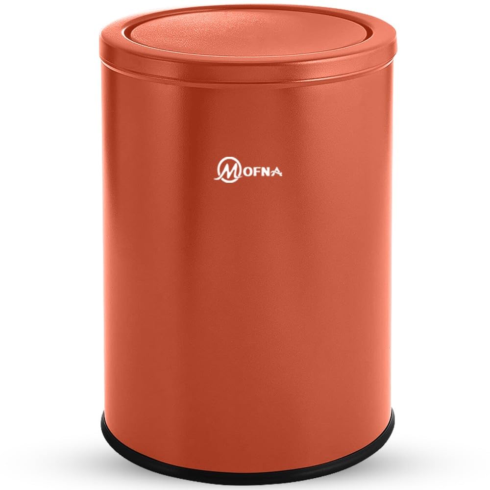 Mofna Stainless Steel Brown Swing Dustbin 22 Liter