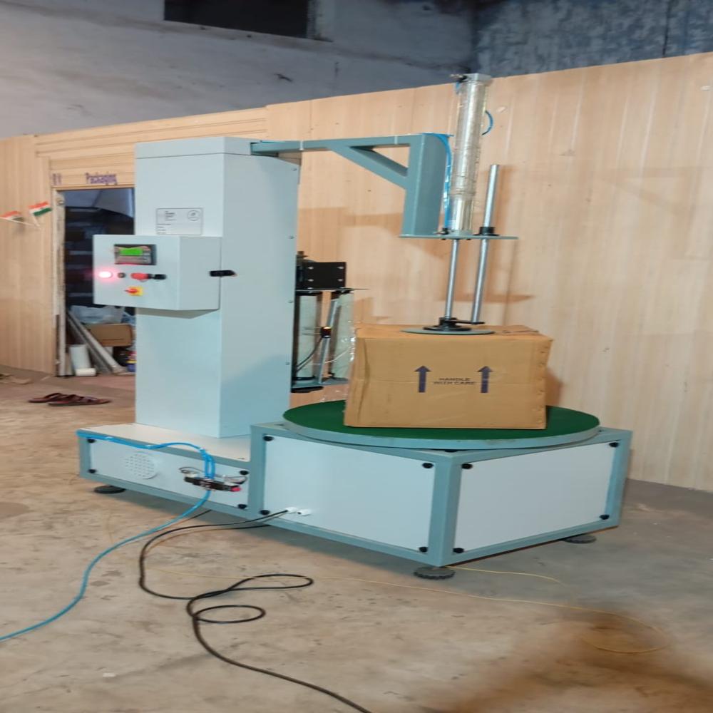 Box Wrapping Machine With Pnematic Holding