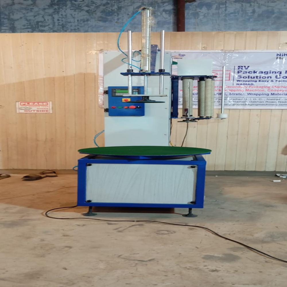 Box Wrapping Machine With Pnematic Holding