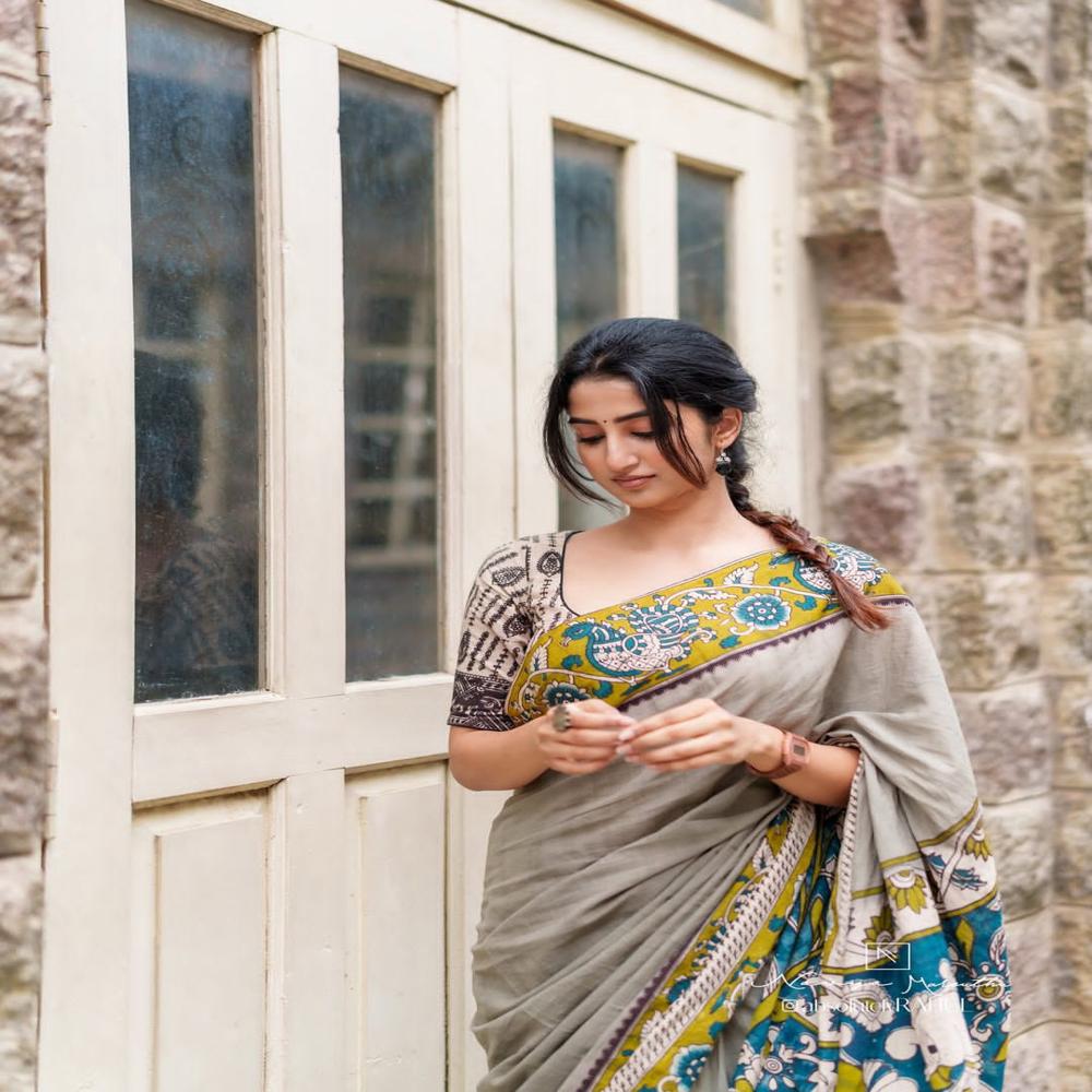 Premium Kota Silk Saree With Embroidery Work