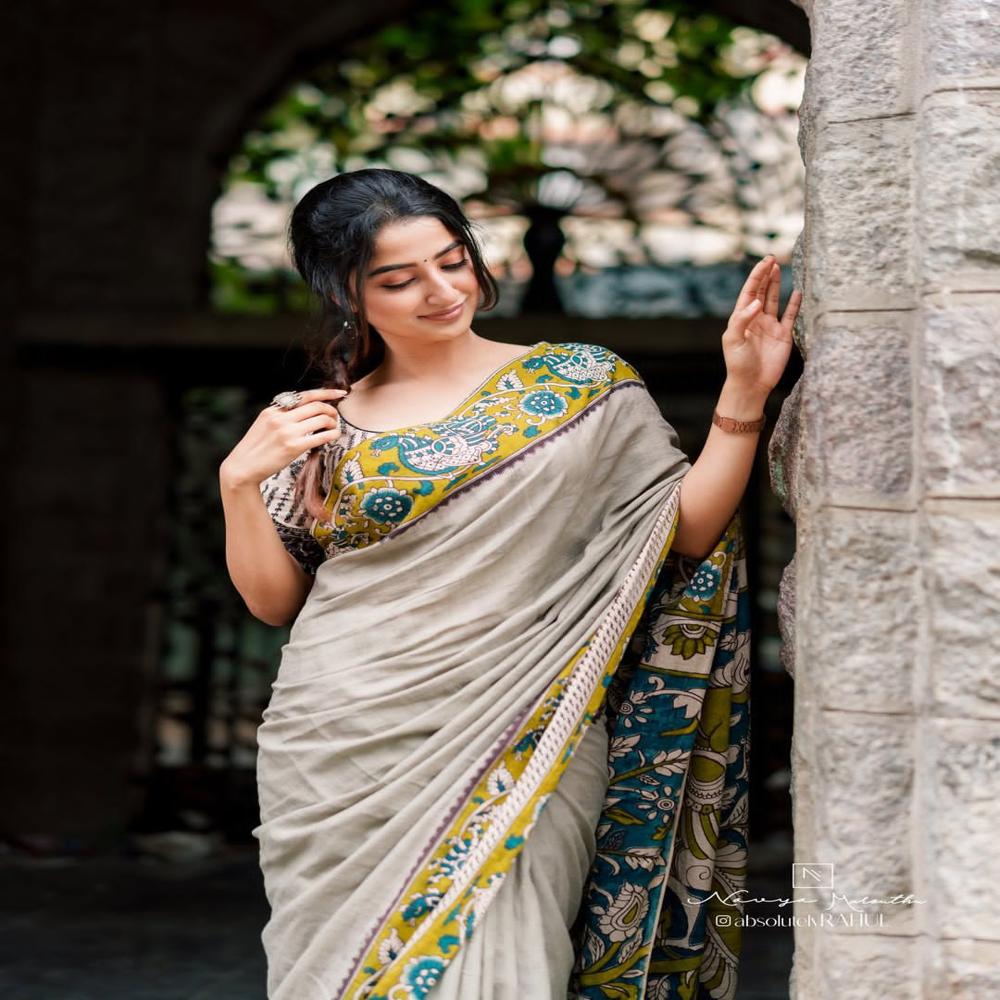 Premium Kota Silk Saree With Embroidery Work