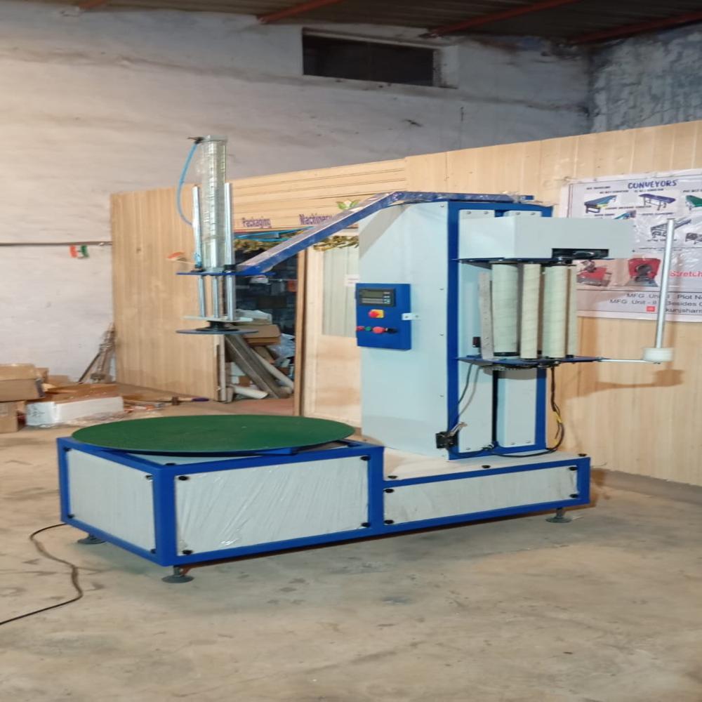 Industrial Box Wrapping Machine - Mild Steel, 240 Kg | 440v, 0.5 Hp, 15 Pieces/minute, Durable, Semi-automatic