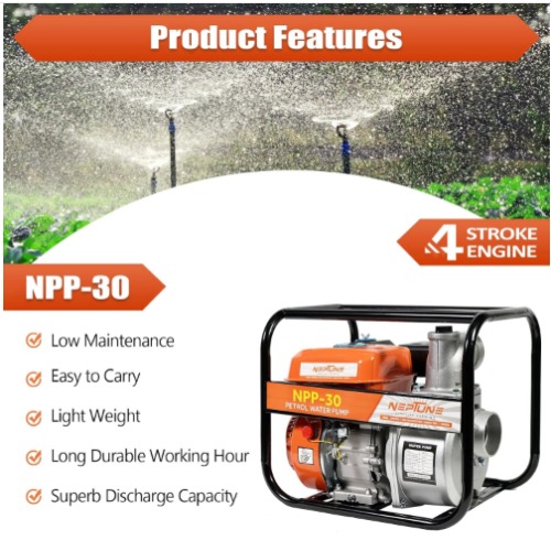 Neptune NPK-30 Petrol Kerosene Engine Water Pump