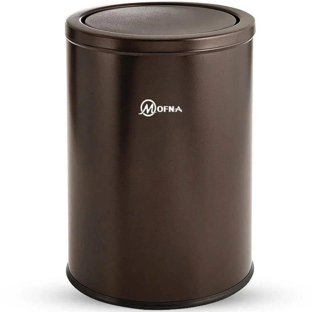 Mofna Stainless Steel Bronze Swing Dustbin 30 Liter