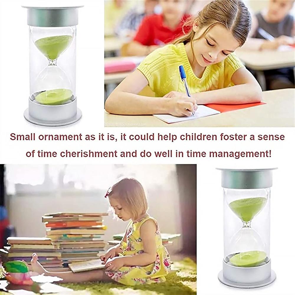 45-Minute Green Sand Timer  Hourglass Time Management Tool (Color: Green)