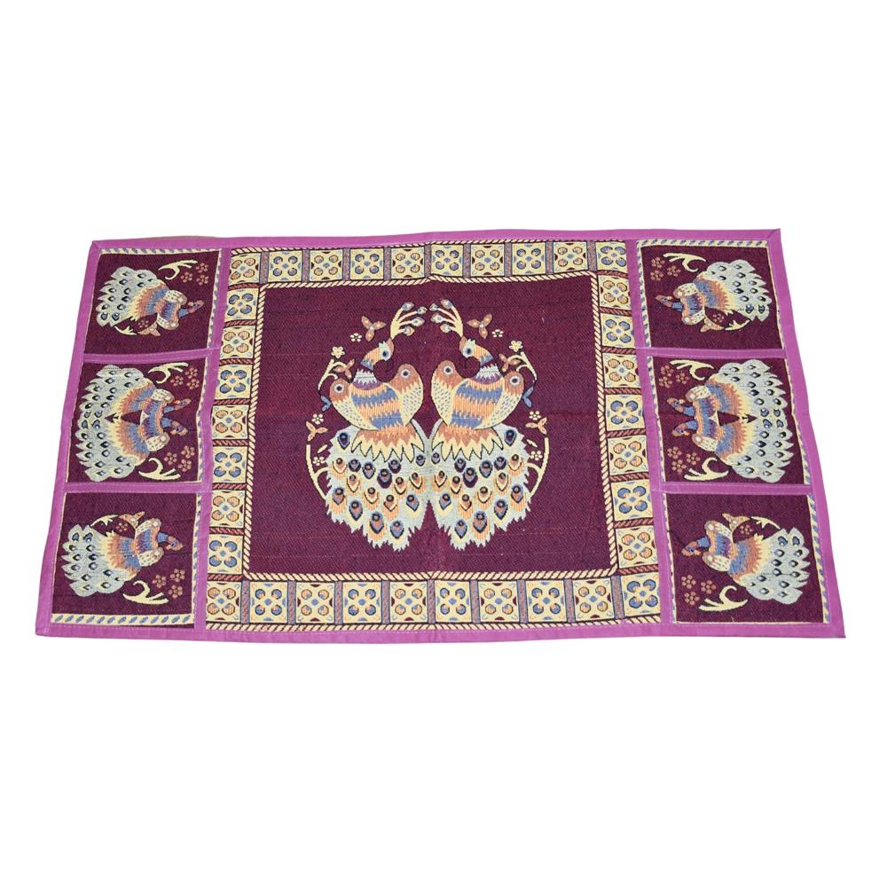 Cotton Fridge Top Cover with Side Pockets for Home Decor (10060 CM)
