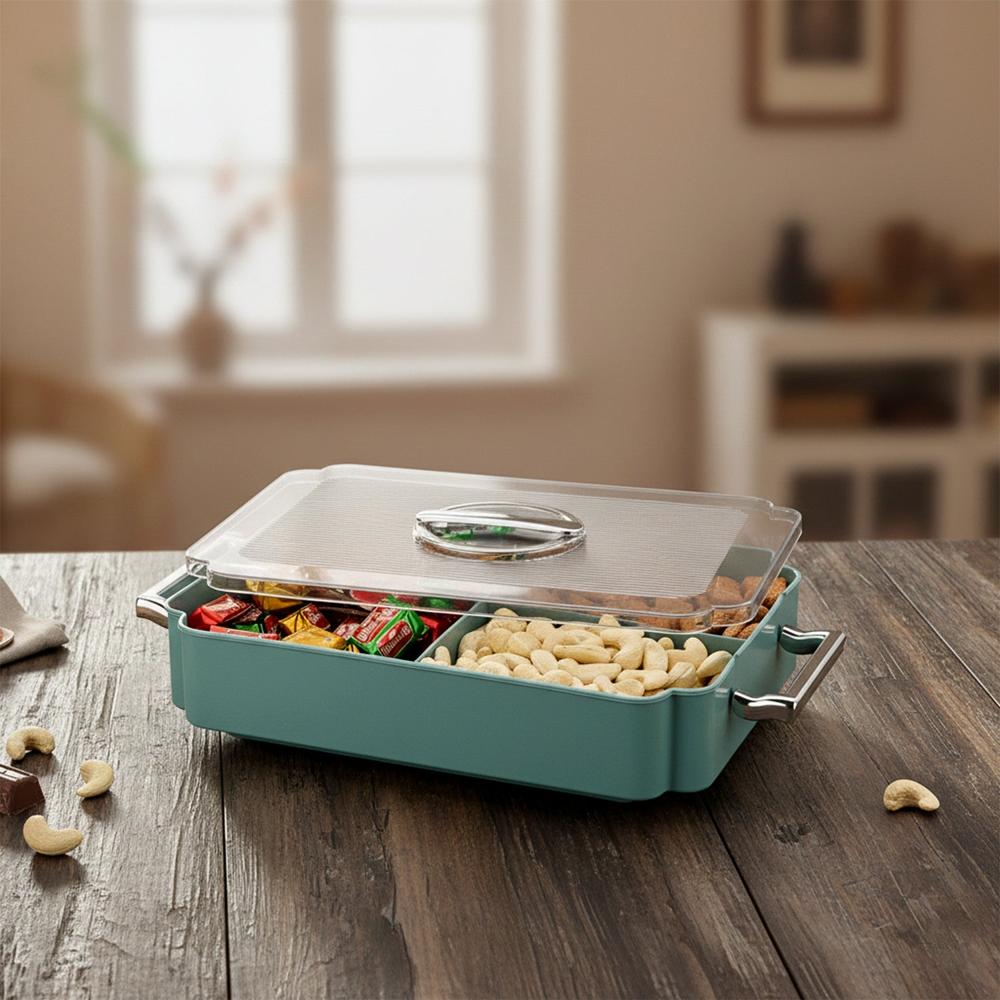 4 Compartment Multipurpose Plastic Food Storage Container (1 Pc)