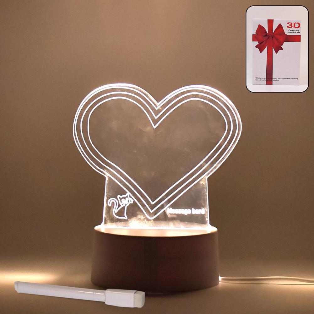 Creative Visualization Lamp 3d Acrylic Decorative Lamp With Pen - Color: Mix