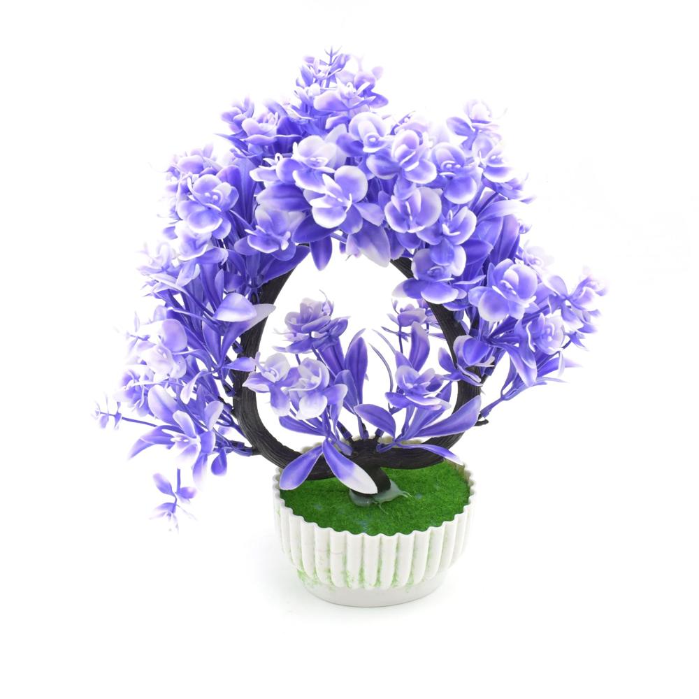 Artificial Flower Plant with Cute Pot  Perfect for Home & Office Decor (1 Pc)