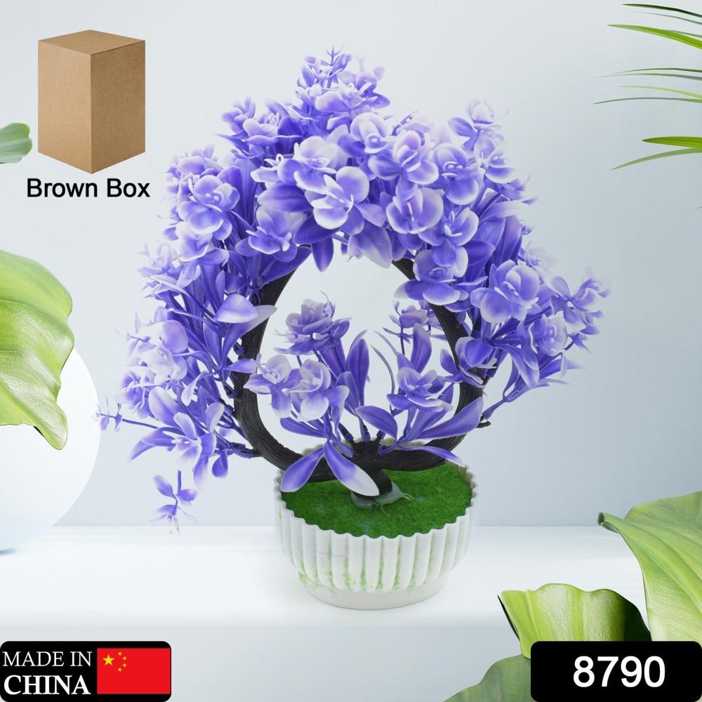 Artificial Flower Plant with Cute Pot  Perfect for Home & Office Decor (1 Pc)