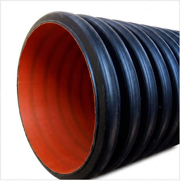 Long 250mm Double Wall Corrugated HDPE Pipe