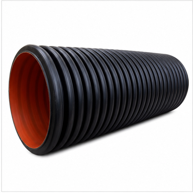 Long 250mm Double Wall Corrugated HDPE Pipe