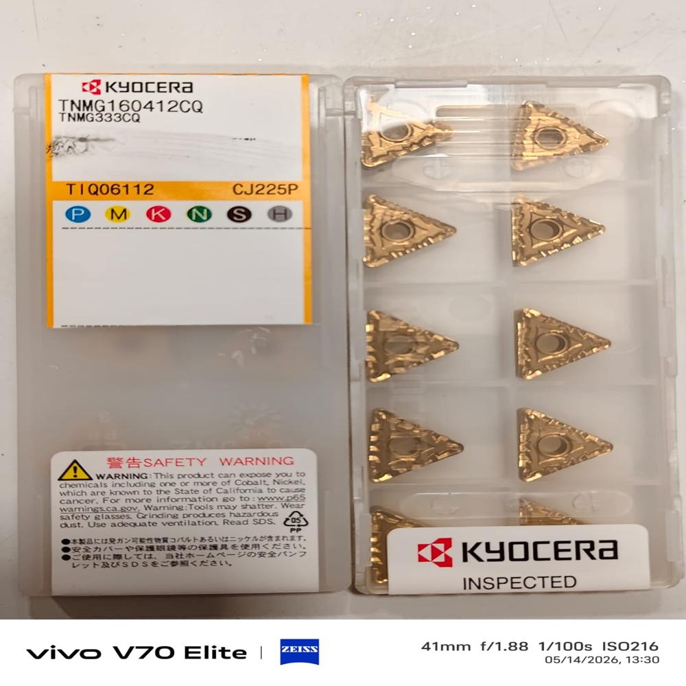Kyocera Tnmg Insert - Material: Carbide