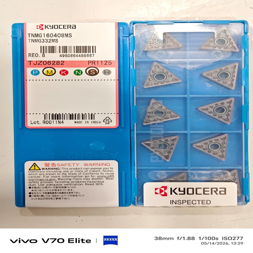 Kyocera Tnmg Insert - Material: Carbide