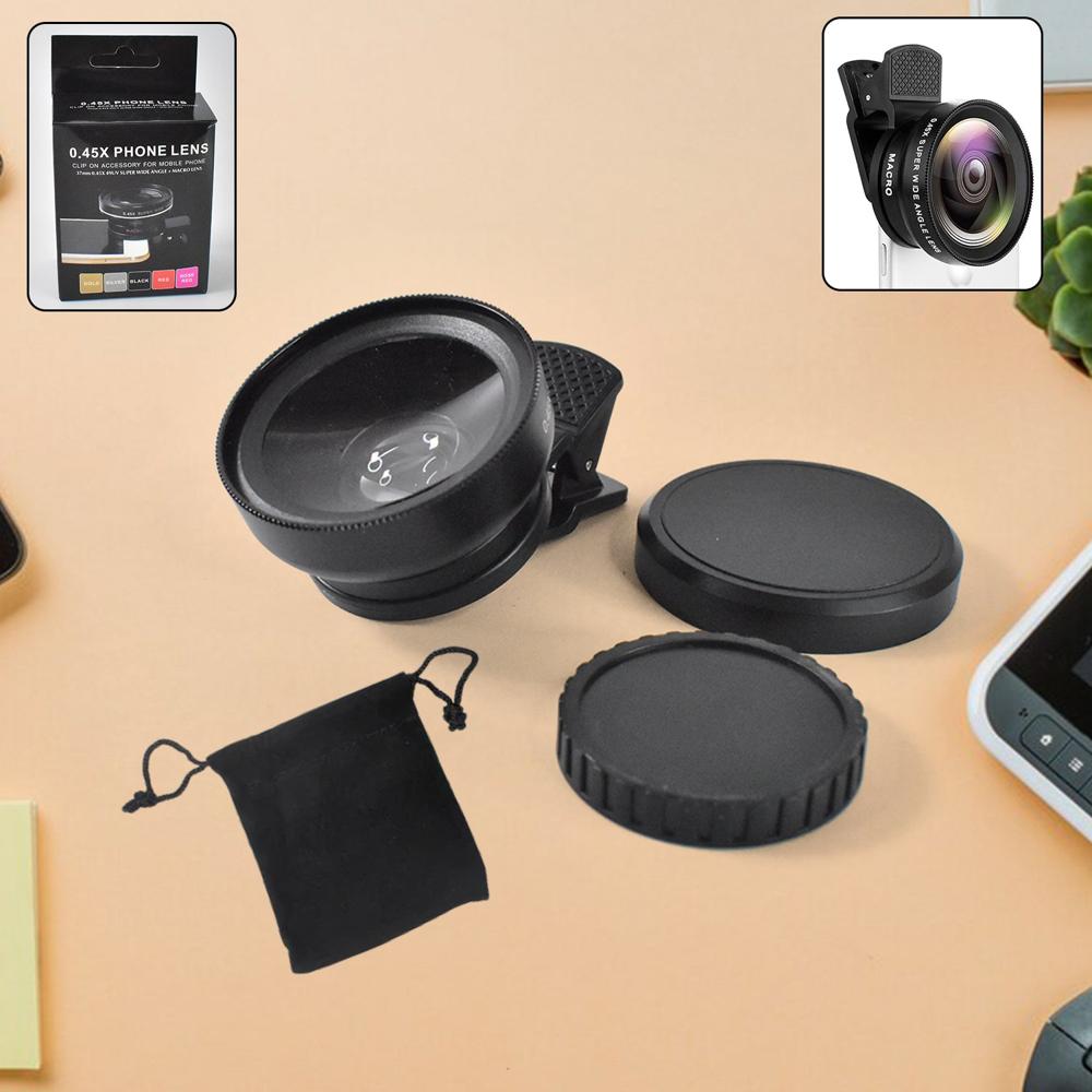 0.45x Camera Lens External Phone Lens Phone Camera Lens (with Color Box / 1 Pc)