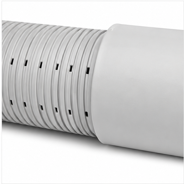 160mm OD PVC Perforated Corrugated Pipe