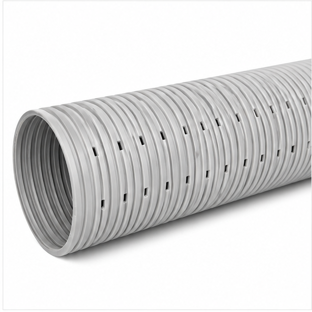 160mm OD PVC Perforated Corrugated Pipe