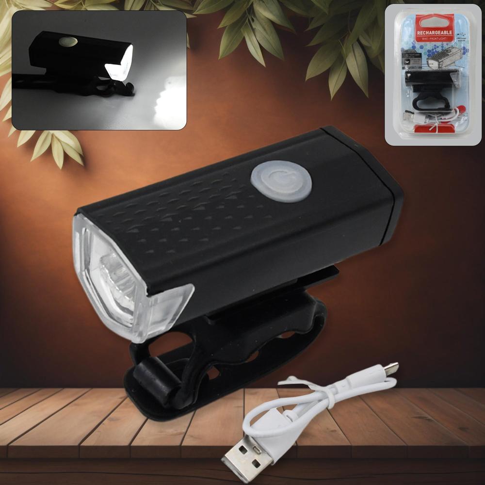 Usb Rechargeable Bicycle Front Light (1 Pc) - Color: Mix
