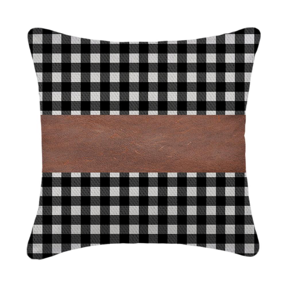 Pillow Covers, Leather & Cotton Cushion Covers (19  12 Inch / 1 Pair / 2 Pc)