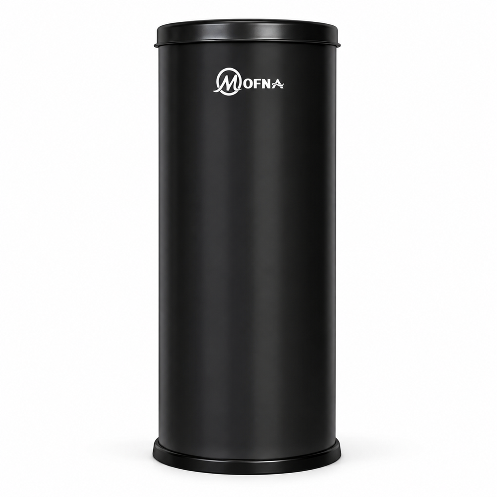 Mofna Stainless  Steel Black Long Swing Dustbin 18 Liter - Application: Office