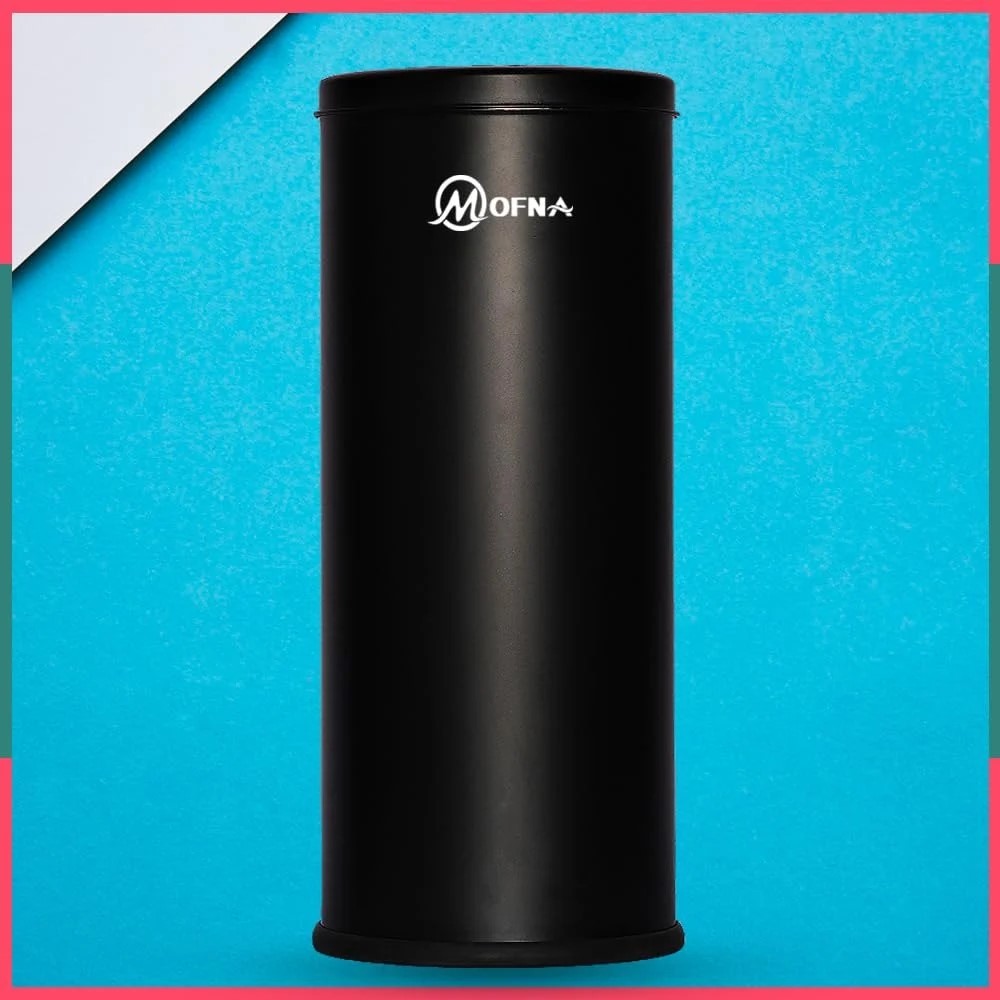 Mofna Stainless Steel Brown Long Swing Dustbin 22 Liter