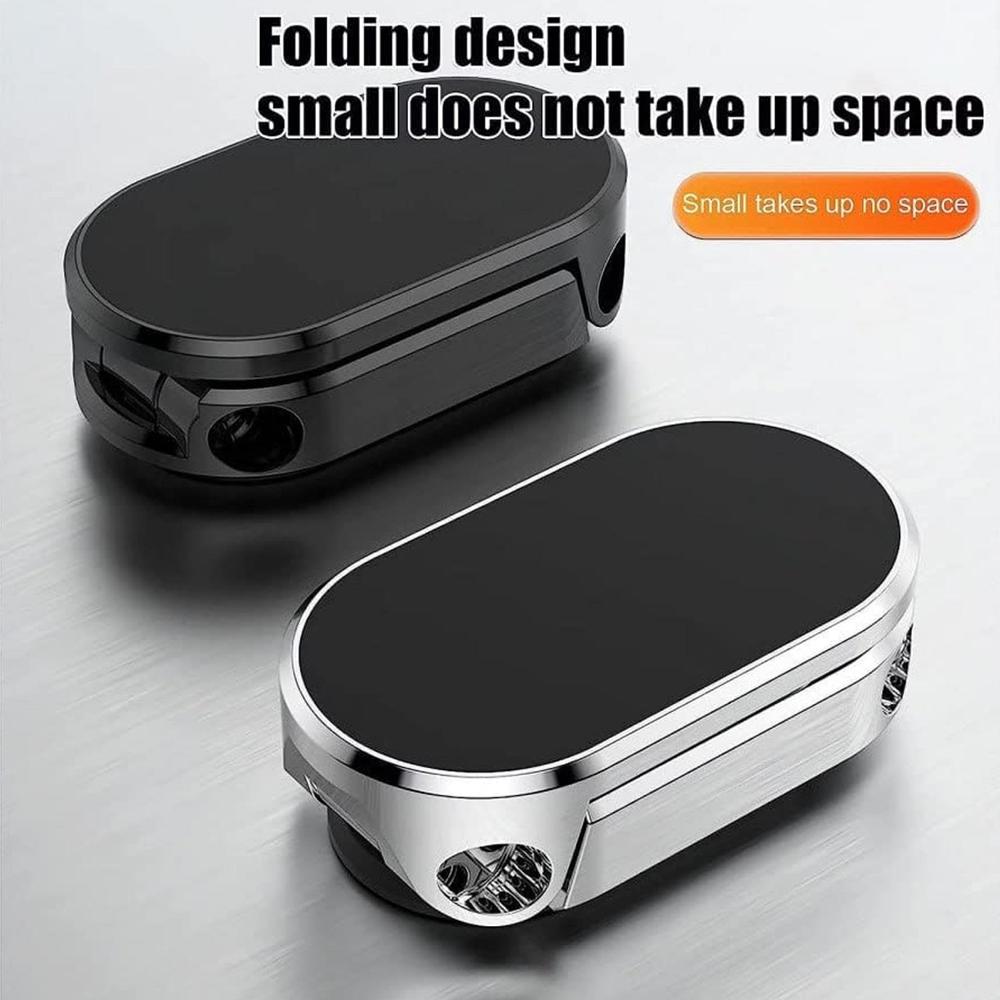 360 Rotating Magnetic Car Phone Holder in Metal (1 Pc, Folding)