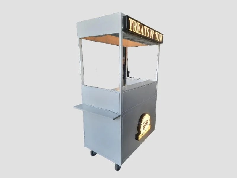Food Wheels Commercial Serving Cart For Street Food